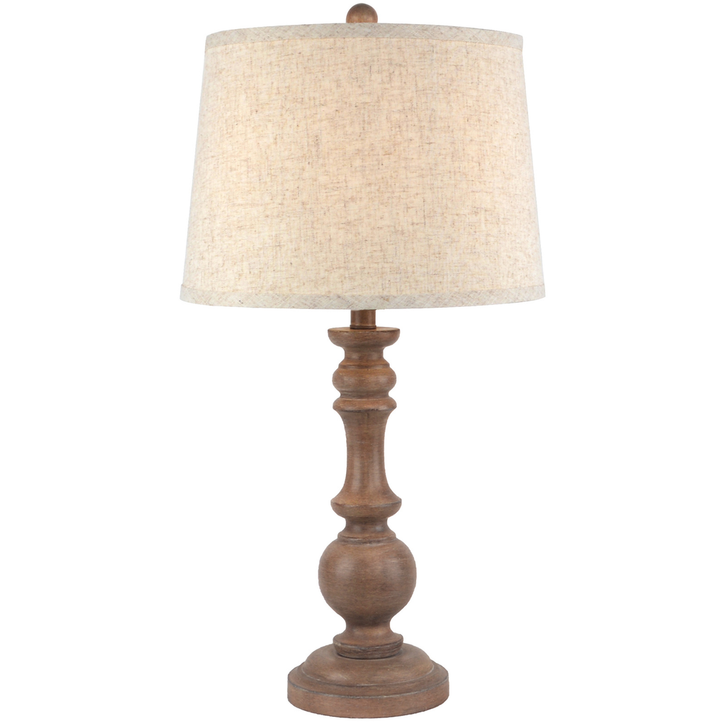 Solis Seraphia Table Lamp With Edged Linen Shade 70cm