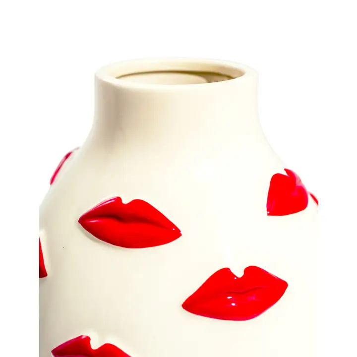 Large Multi Red Lips Vase 37.5cm