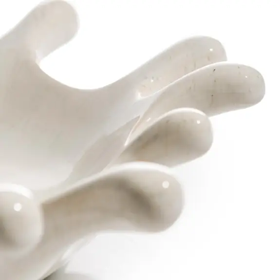 White Ceramic Splash Bowl 37cm