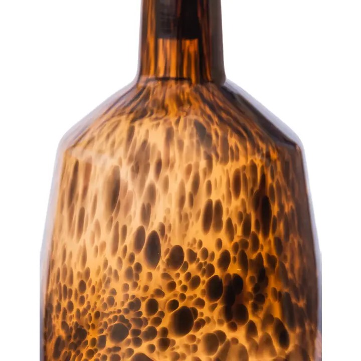 Large Amber Leopard Print Glass Apothecary Bottle 41cm
