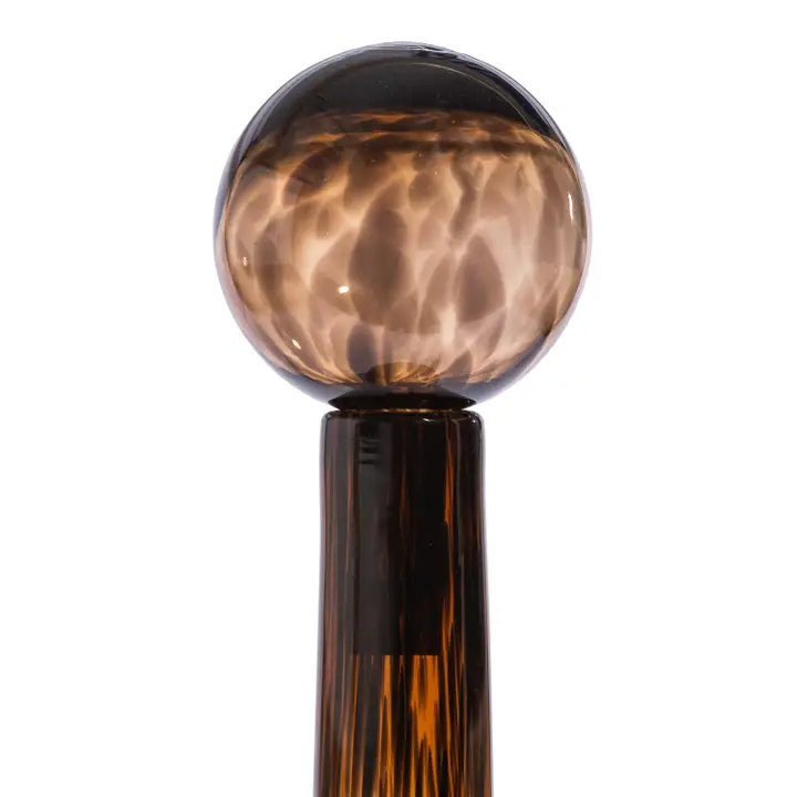 Tall Amber Leopard Print Glass Apothecary Bottle 52.5cm
