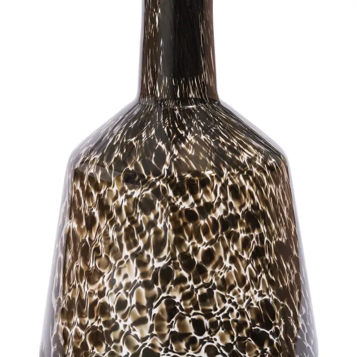 Large Clear Leopard Print Glass Apothecary Bottle 41cm