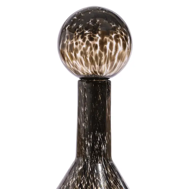 Tall Clear Leopard Print Glass Apothecary Bottle 52.5cm