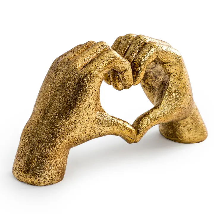 Antique Gold "Heart Hands" Ornament 24.5cm