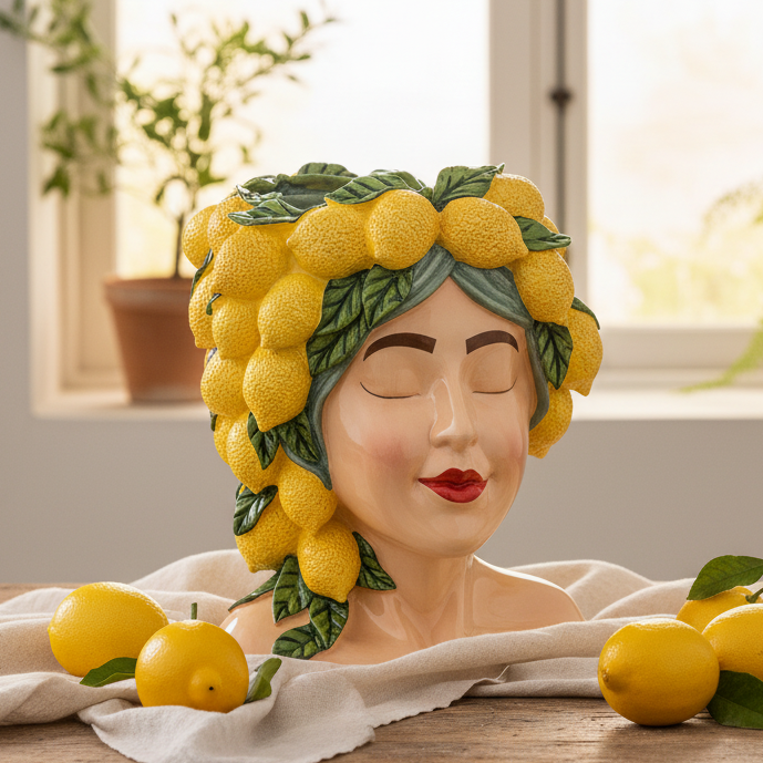 Lady Lemon Bust Vase 29cm