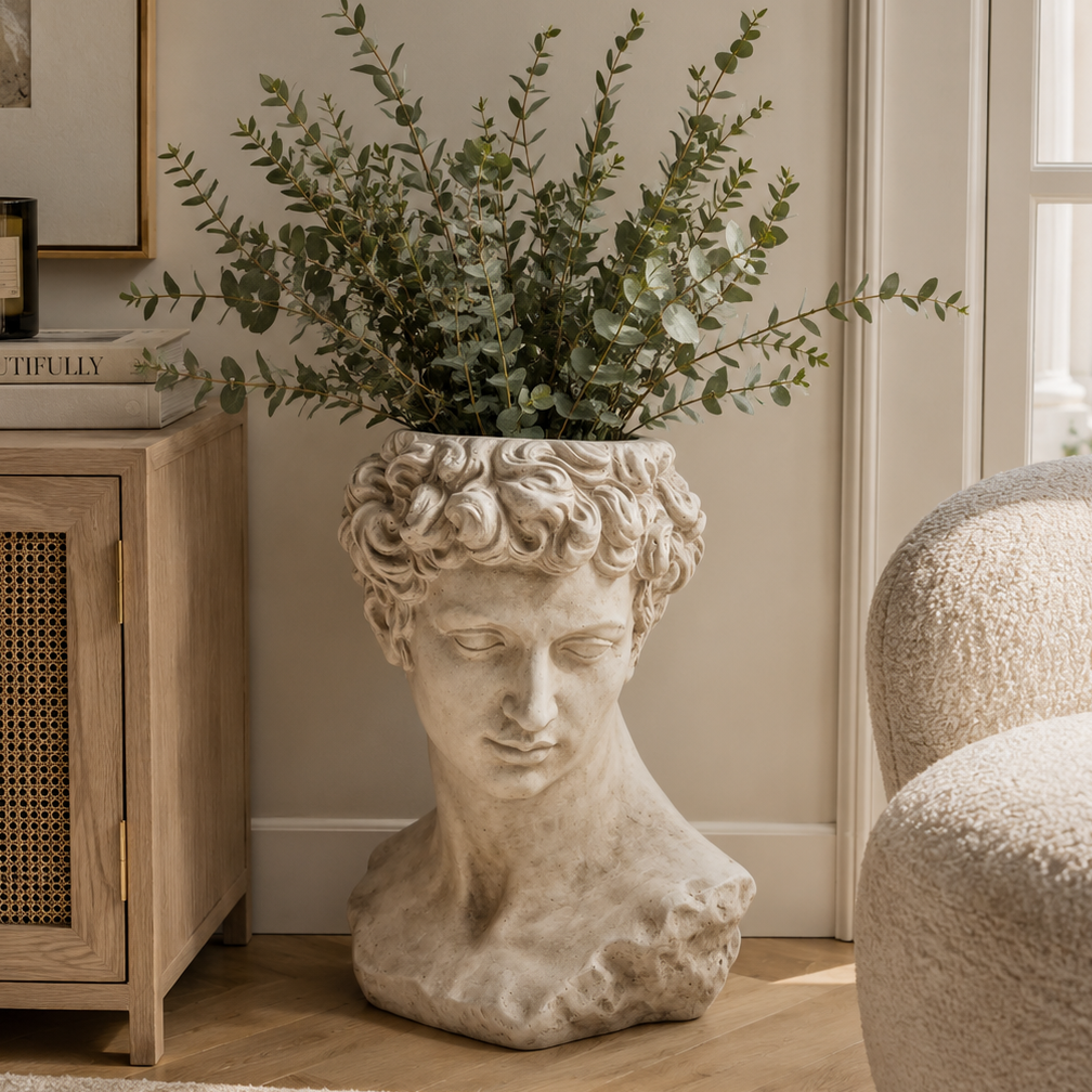 Stone Effect David Bust Planter 42cm