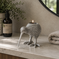 Silver Kiwi Bird Tealight Holder 17cm