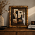 Gold Ornate Framed "Abstract Forms" Art Print 31cm