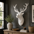 Large Bright White Stag Wall Head 84cm