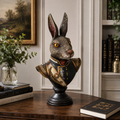 Gentry Rabbit Bust On Round Base 42cm